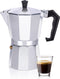 alpina Percolator - Koffiemachine 270 ML - Koffieapparaat ?10 x 19 CM - 320 GR - Koffie Maken Zonder Elektriciteit - 1 Kop Per Keer Koffie Apparaat - Ook op Gas/ Halogeen/ Keramisch - Aluminium