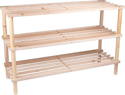 alpina Schoenenrek - 3-Laags Schoenenbank - Hout - 74 x 26 x 48,5 CM - Tot 10 Paar Schoenen