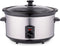alpina Slowcooker 3.5L - Crockpot Slow Cooker met Warmhoudfunctie - Multicooker met Keramische Binnenpan en Glazen Deksel - 240W - RVS