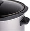 alpina Slowcooker 3.5L - Crockpot Slow Cooker met Warmhoudfunctie - Multicooker met Keramische Binnenpan en Glazen Deksel - 240W - RVS