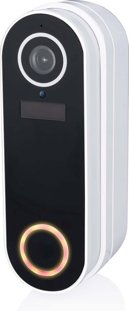 alpina Smart Home Draadloze Video-Deurbel met Camera en Wifi - Full HD - Intercom - Werkt op Interne Oplaadbare Batterijen - Nachtzicht - Bewegingssensor - IP65 - Wit