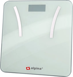 alpina Smart Home - Slimme Personenweegschaal - met Lichaamsanalyse - o.a. Gewicht, Vetpercentage en Spiermassa - met App - tot 8 Gebruikers