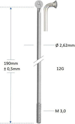 Alpina Spaak Zink 12-302 zonder nippel zilver (144st)