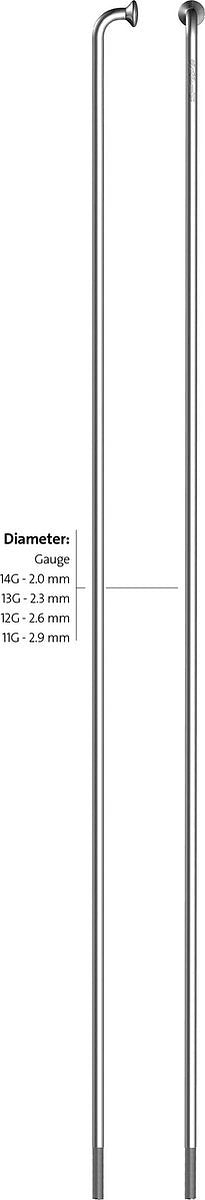 Alpina Spaken 14G (2,00mm) 176mm Zink (P144)