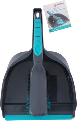 Alpina Stoffer en Blik 23 x 35 cm | Donkergrijs met blauw