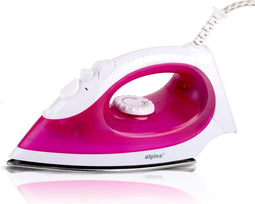 alpina Stoomstrijkijzer - 2000 Watt - Traploze Temperatuur - Stoomboost - Sproeifunctie - RVS Zool - Roze