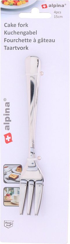 Alpina Taartvorkjes | 4 stuks | Zilver