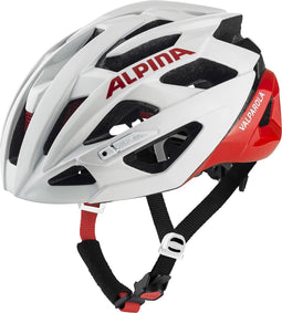 Alpina Valparola Fietshelm, wit/rood Hoofdomtrek 51-56cm