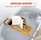 alpina Verstelbare Badplank - Badrek 50-92 x 18 x 4 cm - Bad Plank Bamboe met Boekensteun en Tablethouder - Incl. Bekerhouders - Badrekje voor Bad - Badkamer Accessoires