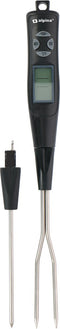 Alpina Vleesthermometer - Digitaal - Voorgeprogrammeerd - 2 Probes - RVS/ Zwart