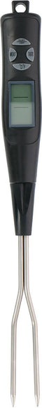 Alpina Vleesthermometer - Digitaal - Voorgeprogrammeerd - 2 Probes - RVS/ Zwart