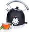 alpina Waterkoker - Retro - 1.8 L - Ingebouwde Thermostaat - Droogkookbeveiliging - Transparante Waterpeilindicator -Theekoker - Zwart - 1850-2200W