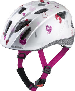 Alpina Ximo Fietshelm Kinderen, wit/roze Hoofdomtrek 45-49cm