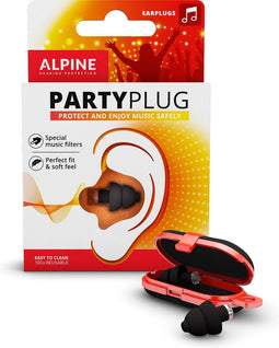 Alpine PartyPlug Oordoppen festival - Earplugs festival - Comfortabele earplugs voor muziekevenementen, concerten en festivals - Voorkomt gehoorschade - Zwart - SNR 19 dB