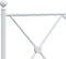 vidaXL - Hoofdbord - 140 - cm - metaal - wit