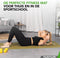 Tunturi NBR Yogamat - Fitnessmat Extra dik 15mm - Anti slip - Legergroen - Incl Draagtas en Trainingsapp