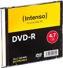 1x10 Intenso DVD-R 4,7GB 16x Speed, Slimcase