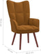 vidaXL Relaxstoel fluweel bruin