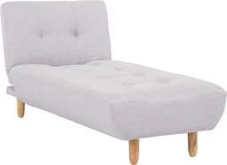 ALSTEN - Chaise longue - Licht Grijs - Symmetrisch - Polyester