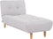 ALSTEN - Chaise longue - Licht Grijs - Symmetrisch - Polyester