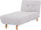 ALSTEN - Chaise longue - Licht Grijs - Symmetrisch - Polyester