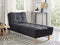 ALSTEN - Chaise longue - Zwart - Symmetrisch - Polyester