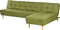 ALSTEN - Hoekslaapbank - Groen - Linkerzijde - Polyester