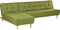 ALSTEN - Hoekslaapbank - Groen - Rechterzijde - Polyester