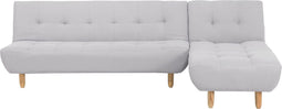 ALSTEN - Hoekslaapbank - Lichtgrijs - Links - 257 cm - Polyester