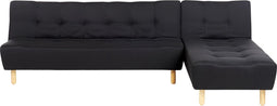 ALSTEN - Hoekslaapbank - Zwart - Linkerzijde - Polyester