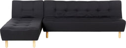 ALSTEN - Hoekslaapbank - Zwart - Rechterzijde - Polyester