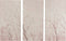 J-Line wanddecoratie Sakura - canvas/hout - wit/roze - 3 stuks