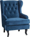 ALTA - Chesterfield fauteuil - Blauw - Fluweel