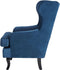 ALTA - Chesterfield fauteuil - Blauw - Fluweel