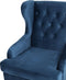 ALTA - Chesterfield fauteuil - Blauw - Fluweel