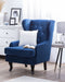 ALTA - Chesterfield fauteuil - Blauw - Fluweel
