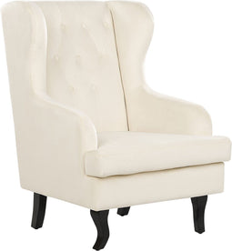 ALTA - Chesterfield fauteuil - Gebroken wit - Polyester