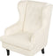 ALTA - Chesterfield fauteuil - Gebroken wit - Polyester