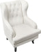 ALTA - Chesterfield fauteuil - Gebroken wit - Polyester