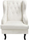 ALTA - Chesterfield fauteuil - Gebroken wit - Polyester