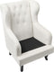 ALTA - Chesterfield fauteuil - Gebroken wit - Polyester