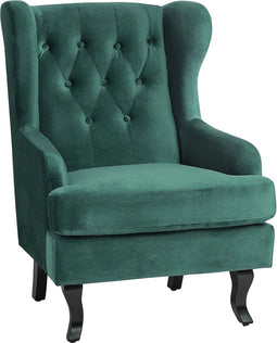 ALTA - Chesterfield fauteuil - Groen - Fluweel
