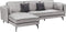 ALTAN - Hoekbank - Lichtgrijs - Rechtszijdig - Fluweel