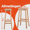 Alterego Dumas - Barkruk - Natuurlijk Eikenhout - 41x32x76cm