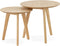 Alterego - GABY - Ronde nesttafels - Bruin - 50x50x45 cm