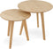 Alterego - GABY - Ronde nesttafels - Bruin - 50x50x45 cm