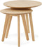 Alterego - GABY - Ronde nesttafels - Bruin - 50x50x45 cm