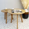 Alterego - GABY - Ronde nesttafels - Bruin - 50x50x45 cm
