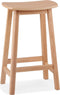Alterego Mini Dumas - Barkruk - Zwart Hout - 41x32x66cm