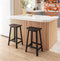 Alterego Mini Dumas - Barkruk - Zwart Hout - 41x32x66cm
